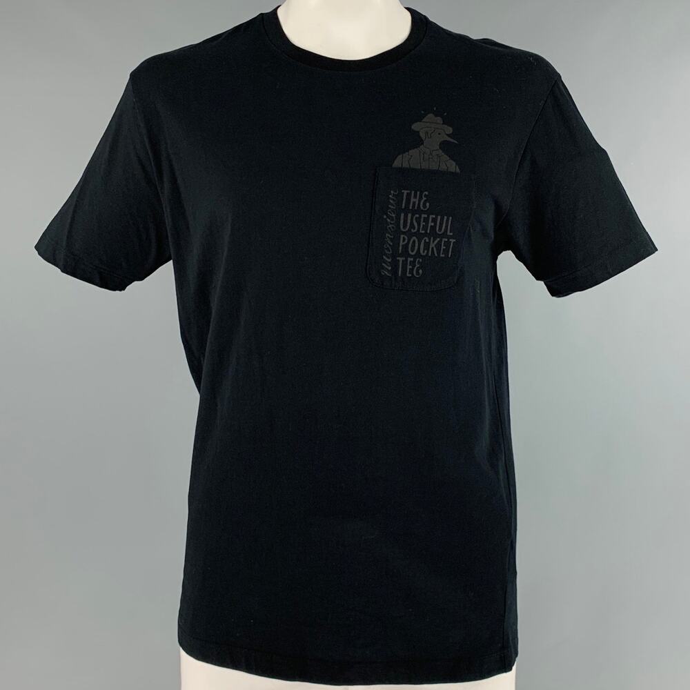 VIKTOR & ROLF Size XL Black Print Cotton One Pocket T-shirt